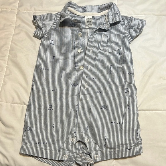 Carters 12 Mos Short Sleeve Romper - Picture 1 of 5